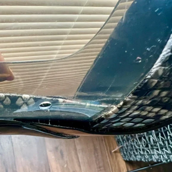 Zara Animal Print and Sheer Pointed Toe Heel Size 10.5 - Picture 10 of 10